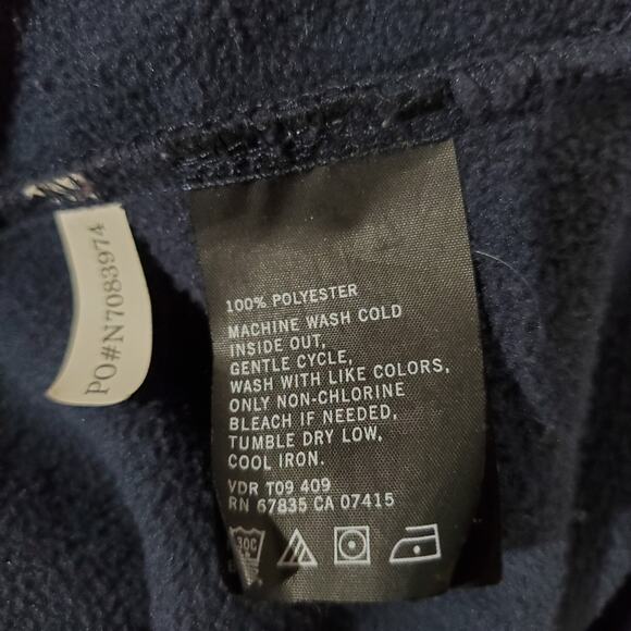 Nautica Men's Fleece Full Zip Jacket Size XL Mock Neck Toggle Hem Blue Pockets - Picture 8 of 10